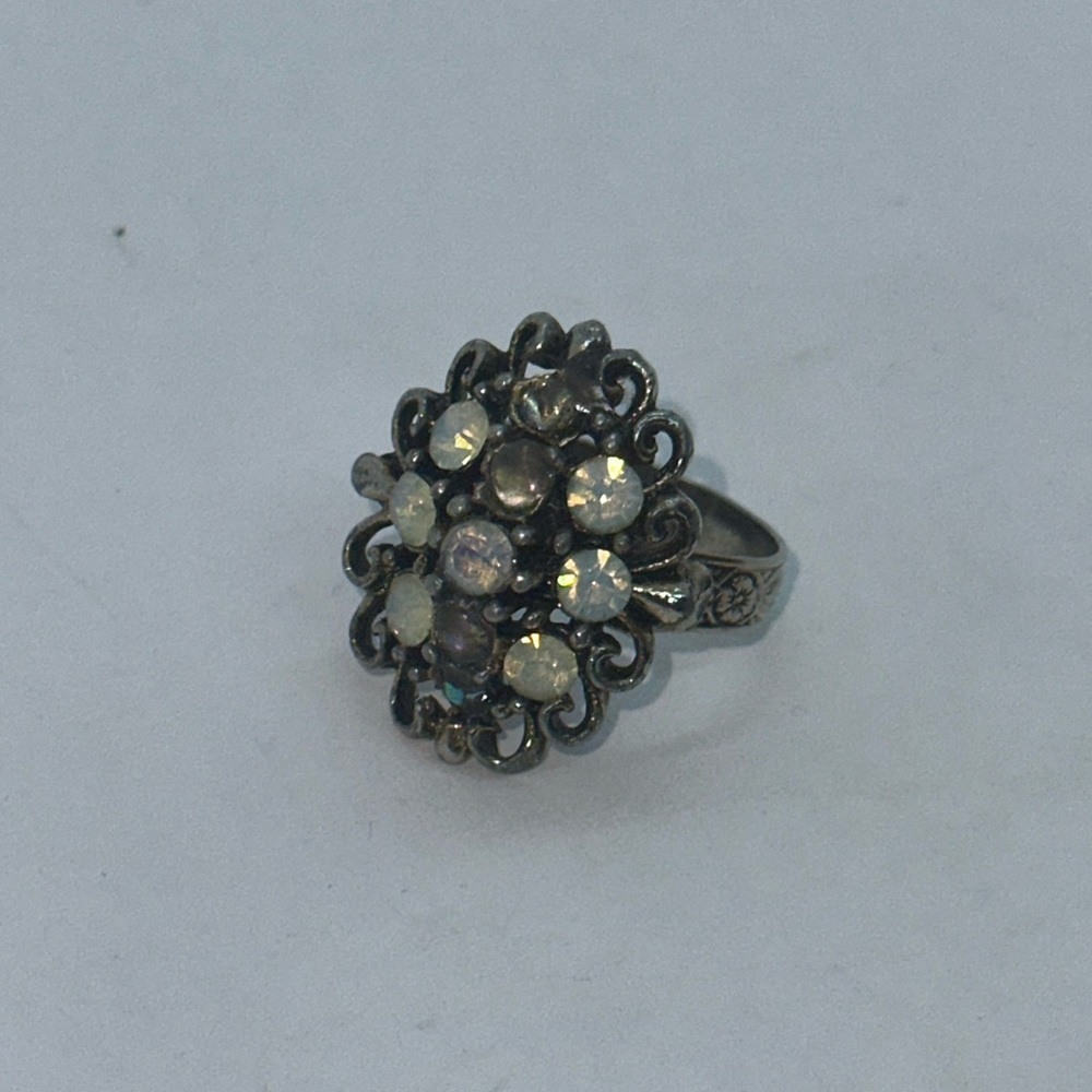 Adjustable Vintage Rhinestone Ring - Picture 1 of 3